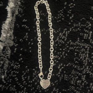 Authentic Tiffany and Co.Sterling Silver Heart Tag necklace!